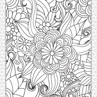 floral pattern pdf coloring sheet