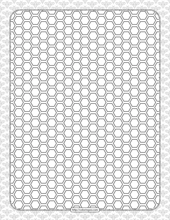 free printable honeycomb hexagon pattern