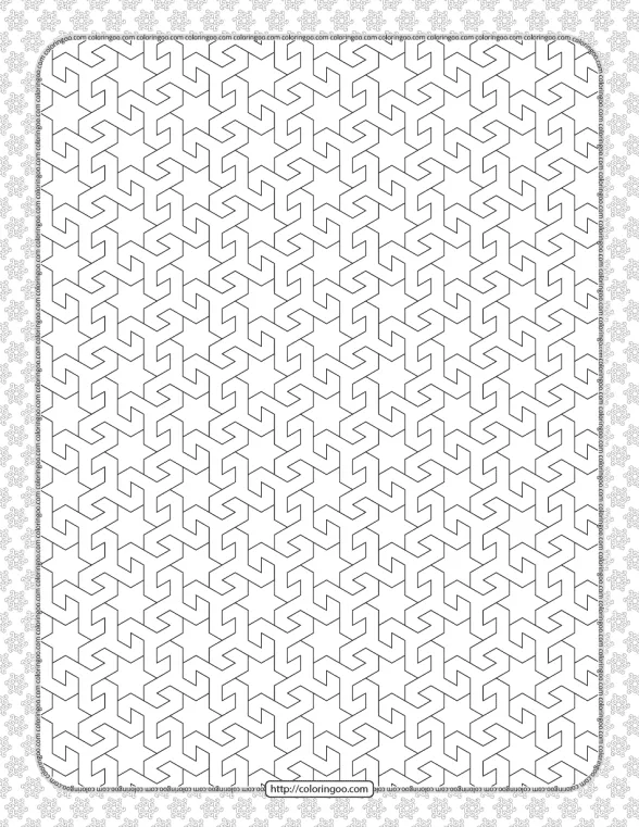free printable pdf geometric pattern 034