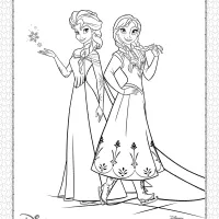 frozen elsa and anna coloring pages