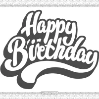 happy birthday text coloring page
