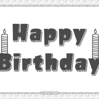 happy birthday text pdf coloring page