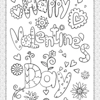 happy valentines day pdf coloring page