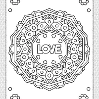 love wreath pdf coloring sheet