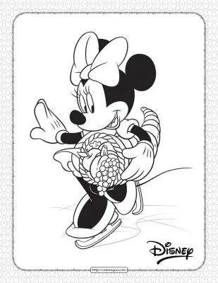 Minnie Mouse Thanksgiving Coloring Page