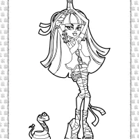 Monster High Cleo de Nile Coloring Sheet 7 monster high cleo de nile coloring sheet