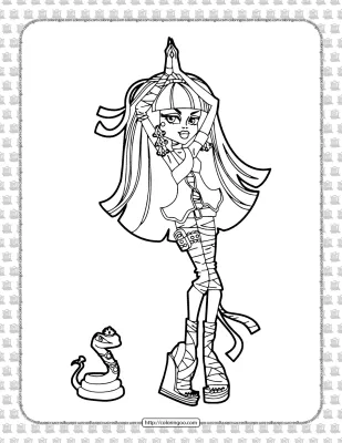 Monster High Cleo de Nile Coloring Sheet