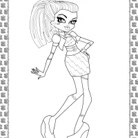 Monster High Frankie Stein Coloring Page 21 monster high frankie stein coloring page