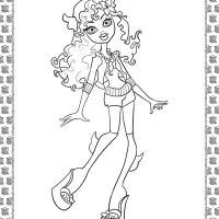 Monster High Lagoona Blue Coloring Page 25 monster high lagoona blue coloring page