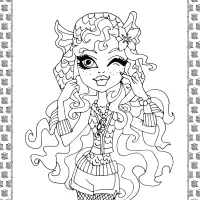 Monster High Lagoona Blue Coloring Sheet 12 monster high lagoona blue coloring sheet