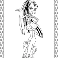 Monster High Nefera de Nile Coloring Page 8 monster high nefera de nile coloring page