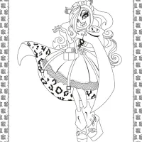 Monster High Toralei Stripe Coloring Page 18 monster high toralei stripe coloring page
