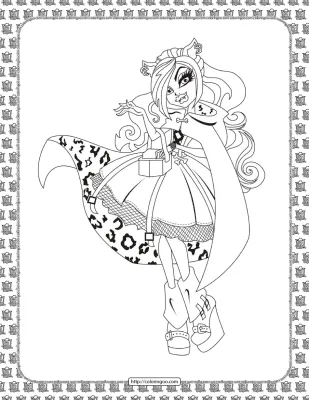 Monster High Toralei Stripe Coloring Page