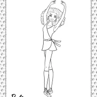 printable ballerina barbie coloring sheet