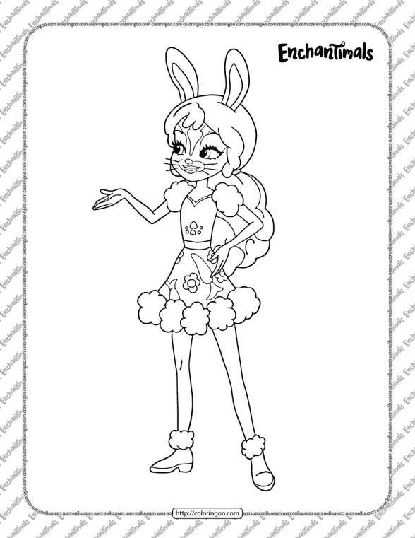 printable enchantimals coloring page