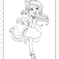 Printable Enchantimals Sage Skunk Coloring Page 13 printable enchantimals sage skunk coloring page