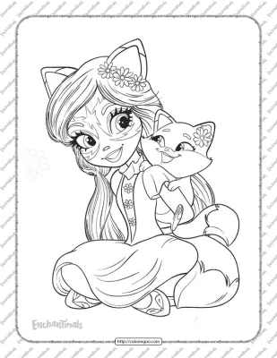 Printable Felicity Fox and Flick Coloring Pages