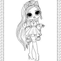 printable lol doll pdf coloring page