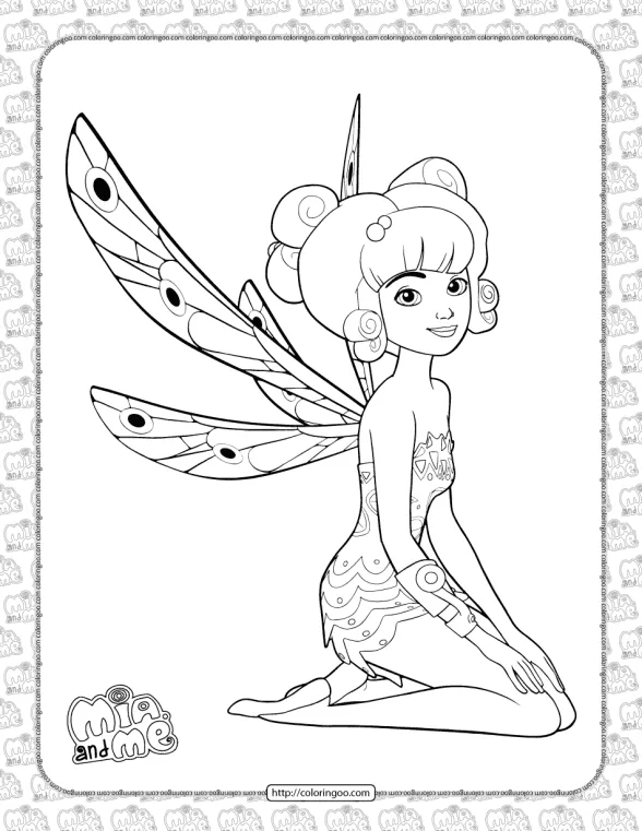 Printable Mia and Me Pdf Coloring Page 1 printable mia and me pdf coloring page