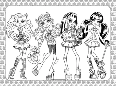 Printable Monster High Pdf Coloring Pages