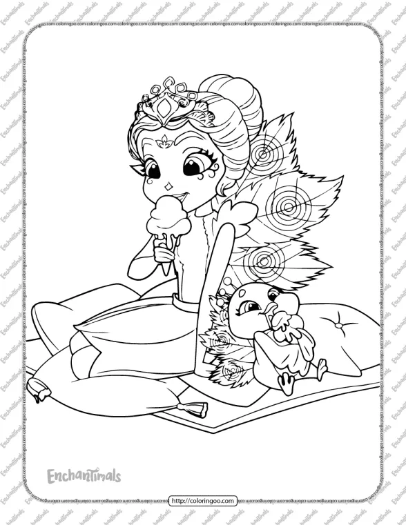 Printable Patter Peacock and Flap Coloring Page 1 printable patter peacock and flap coloring page