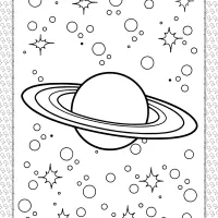 printable saturn coloring sheet