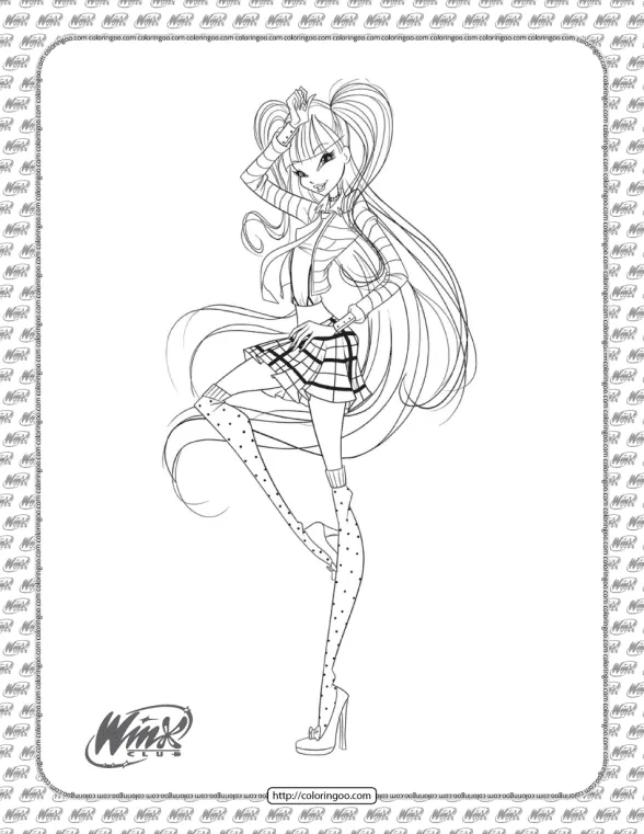 Printable Winx Club Musa Coloring Pages 1 printable winx club musa coloring pages