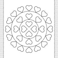 valentines day hearts coloring page