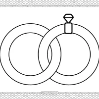 valentines day wedding rings coloring page
