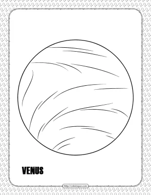 Venus Planet Coloring Pages