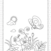 A Snail and a Butterfly on a Flowering Glade 16 a snail and a butterfly on a flowering glade