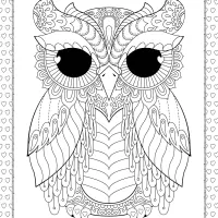 free printable owl mandala coloring page
