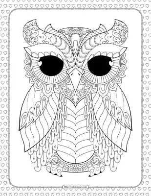 Free Printable Owl Mandala Coloring Page