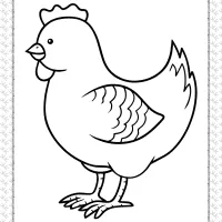 printable cartoon chicken coloring book