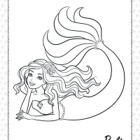 decorate the mermaid tail barbie coloring page