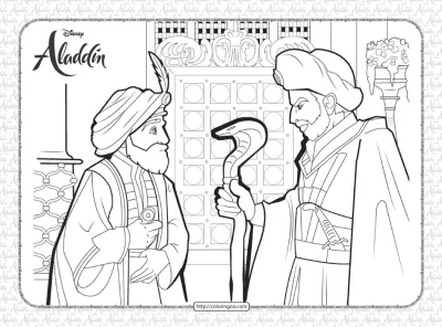 Disney Jafar Hypnosis The Sultan Coloring Page