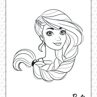 free printable barbie face coloring page