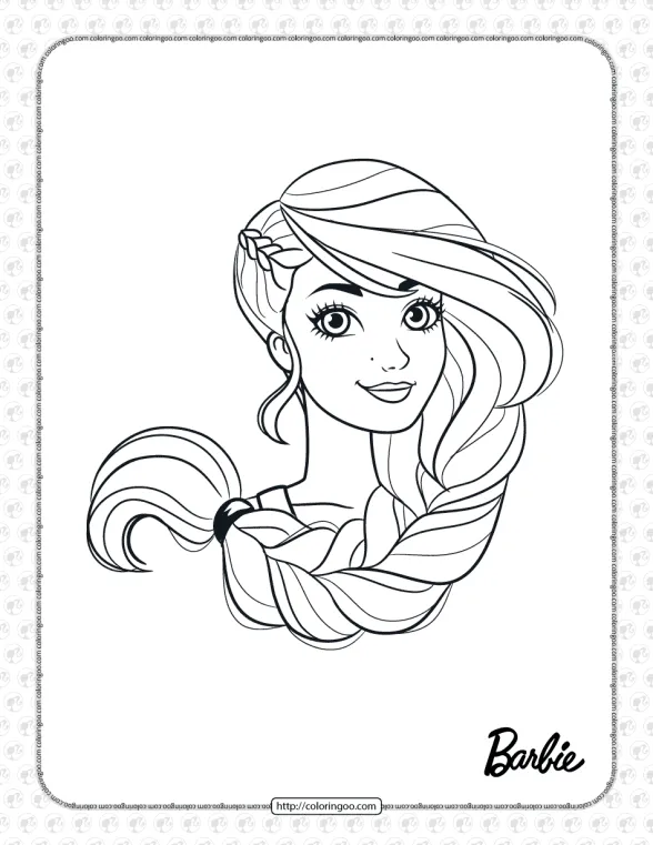 Free Printable Barbie Face Coloring Page 1 free printable barbie face coloring page