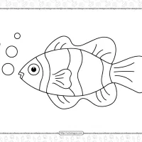 free printable red clownfish coloring page