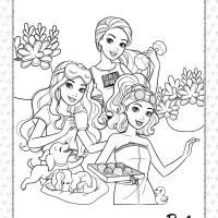 free printables barbie and friends coloring sheet
