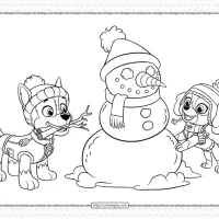 Holidays with The Paw Patrol Pups Coloring Page 15 holidays with the paw patrol pups coloring page