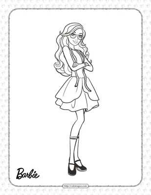 Printable Barbie Fashion Designer Coloring Page