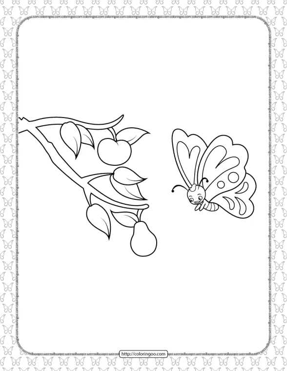 Printable Butterfly Pdf Coloring Pages 07 1 printable butterfly pdf coloring pages 07