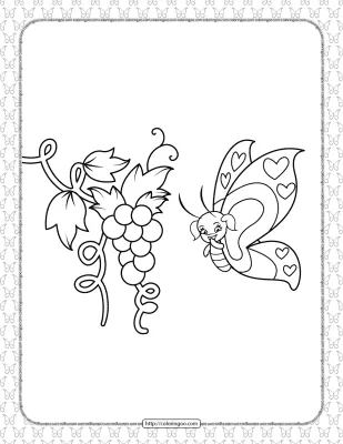 Printable Butterfly Pdf Coloring Pages 08