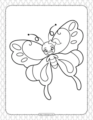 Printable Butterfly Pdf Coloring Pages 16