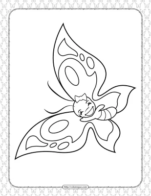 Printable Butterfly Pdf Coloring Pages 17