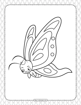 Printable Butterfly Pdf Coloring Pages 19