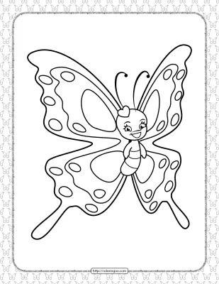 Printable Butterfly Pdf Coloring Pages 20