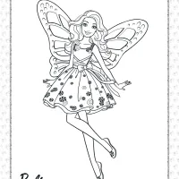 printable candy girl barbie coloring page