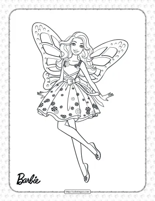 Printable Candy Girl Barbie Coloring Page